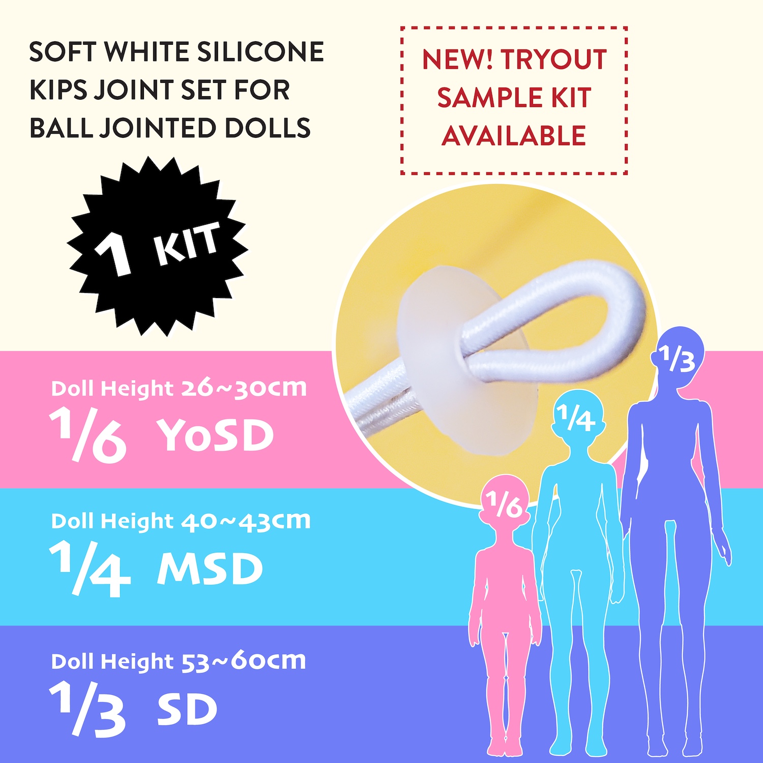 BJD Silicone Joint Disk Set